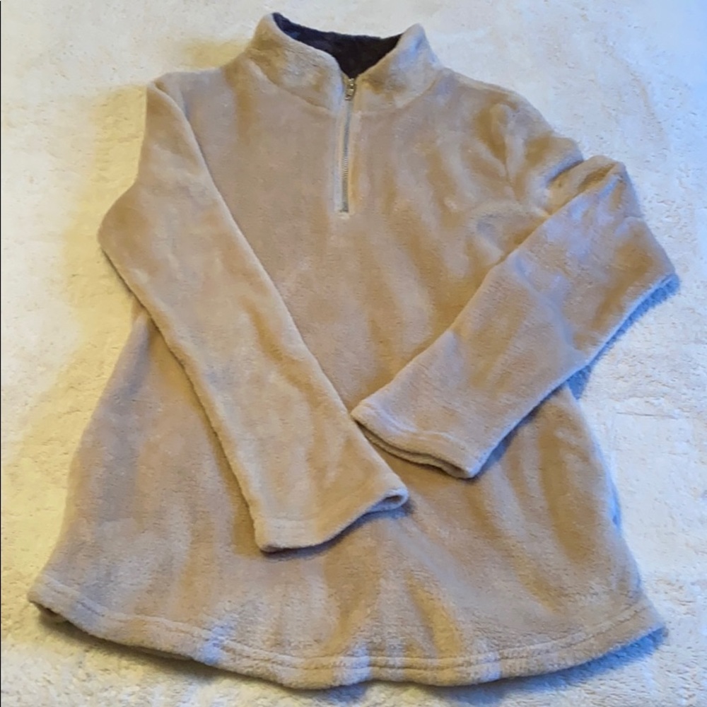 Fuzzy quarter zip